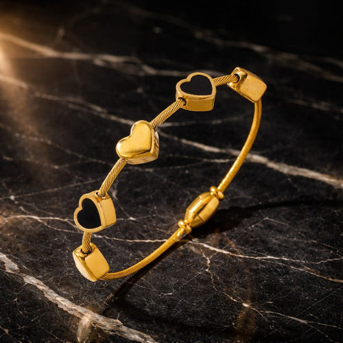 Shoperly B-113 18k Gold Plated Stainless Steel Tarnish Free Waterproof Female Jewellery