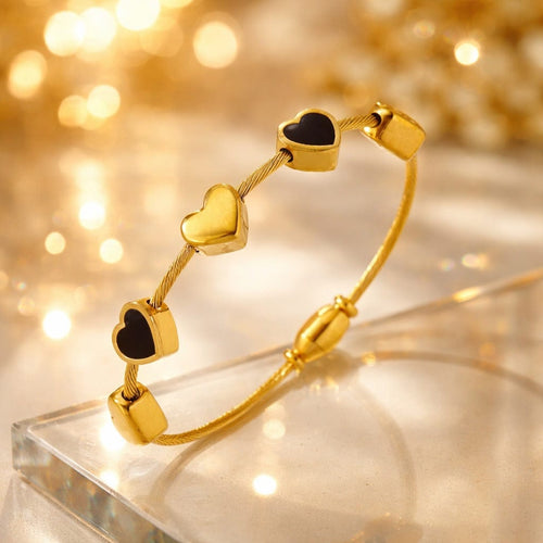Shoperly B-113 18k Gold Plated Stainless Steel Tarnish Free Waterproof Female Jewellery