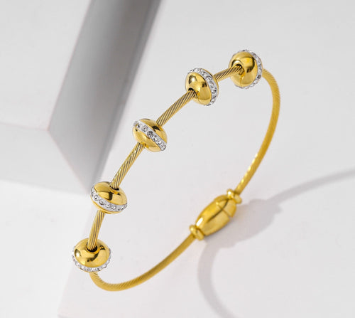 Shoperly B-116– 18k Gold Plated Stainless Steel Tarnish Free Waterproof Female Jewellery