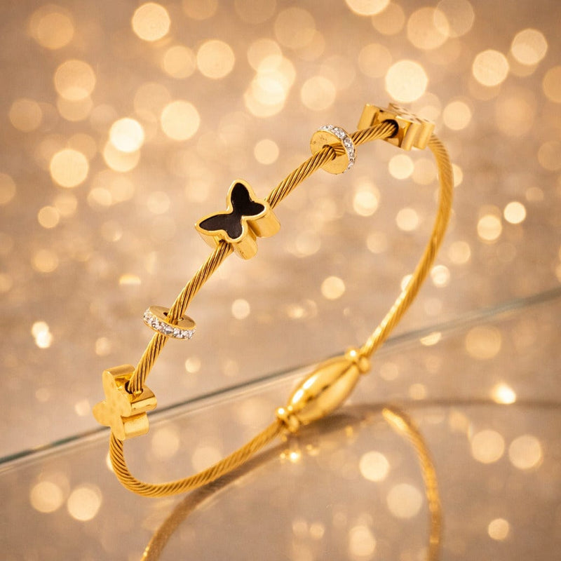 Shoperly B-121  18k Gold Plated Stainless Steel Tarnish Free Waterproof Female Jewellery