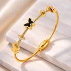 Shoperly B-121  18k Gold Plated Stainless Steel Tarnish Free Waterproof Female Jewellery