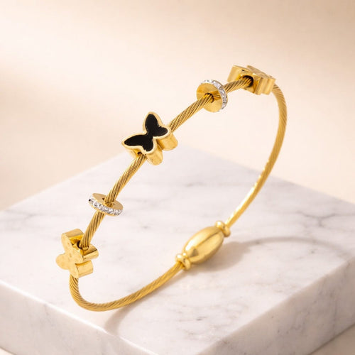 Shoperly B-121  18k Gold Plated Stainless Steel Tarnish Free Waterproof Female Jewellery
