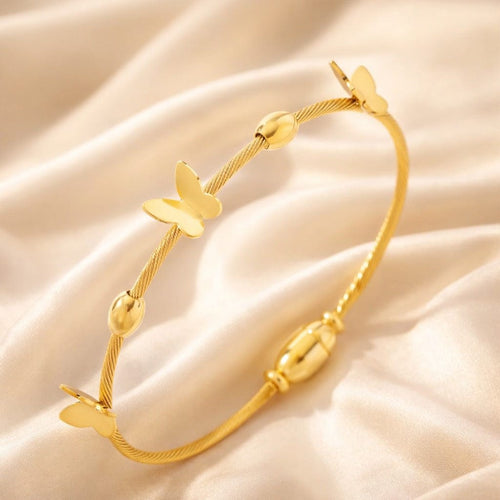 Shoperly B-122  18k Gold Plated Stainless Steel Tarnish Free Waterproof Female Jewellery