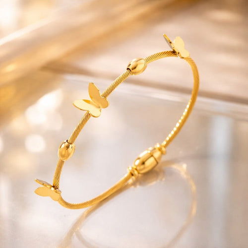 Shoperly B-122  18k Gold Plated Stainless Steel Tarnish Free Waterproof Female Jewellery
