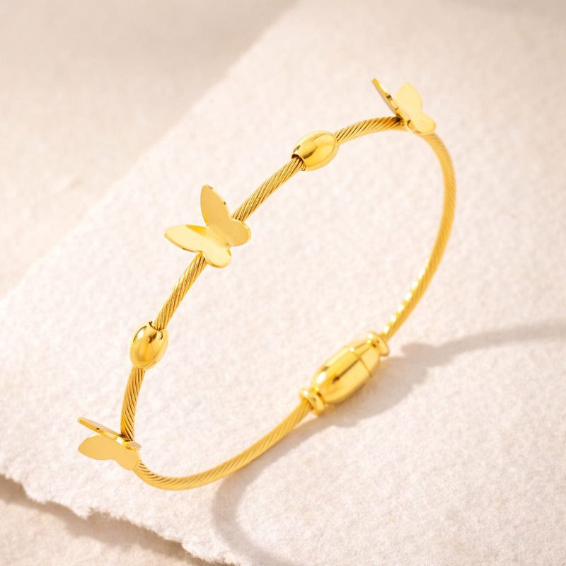 Shoperly B-122  18k Gold Plated Stainless Steel Tarnish Free Waterproof Female Jewellery