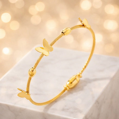 Shoperly B-122  18k Gold Plated Stainless Steel Tarnish Free Waterproof Female Jewellery