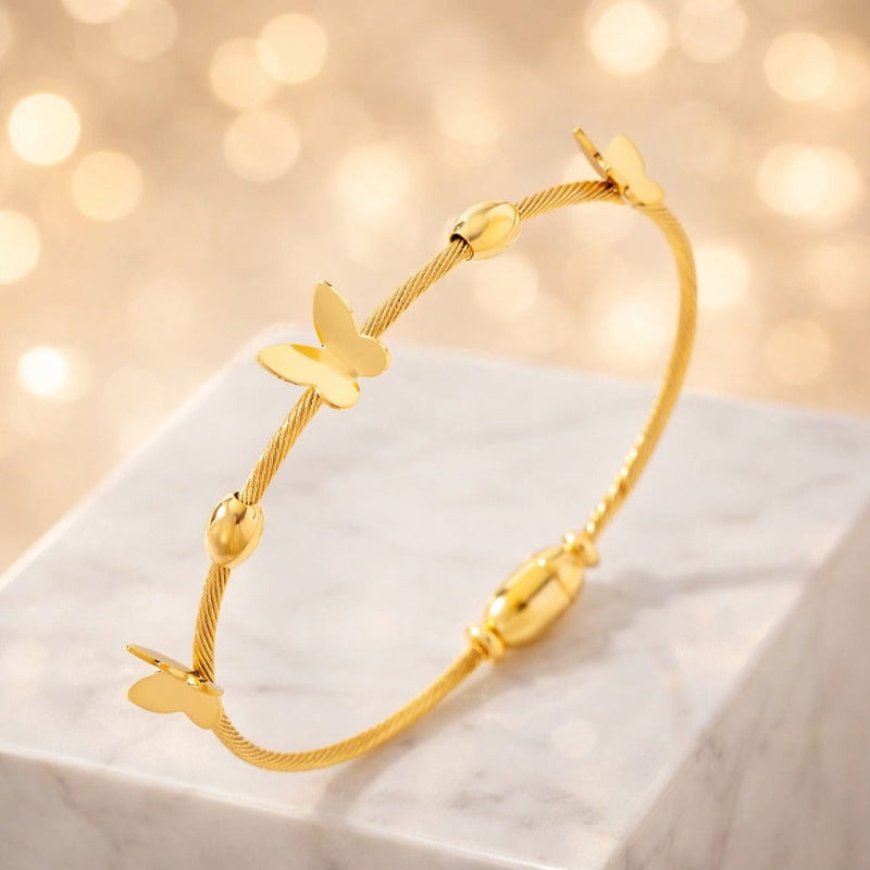 Shoperly B-122  18k Gold Plated Stainless Steel Tarnish Free Waterproof Female Jewellery