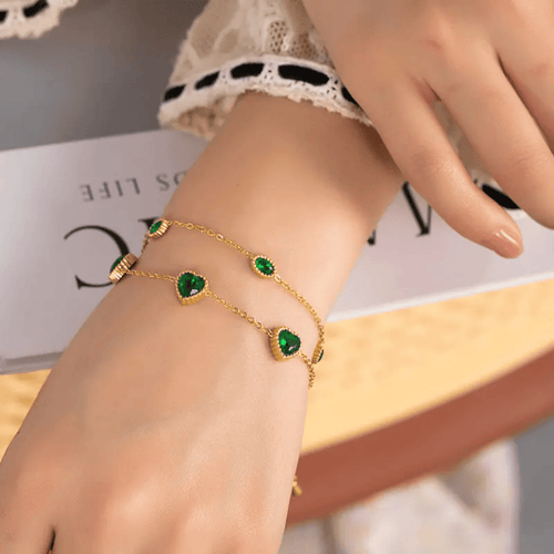 Shoperly B-127 18k Gold Plated Stainless Steel Tarnish Free Waterproof Female Jewellery