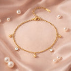 Shoperly B-129 18k Gold Plated Stainless Steel Tarnish Free Waterproof Female Jewellery