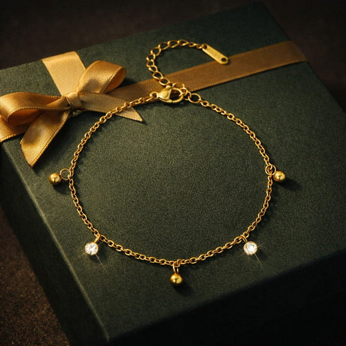 Shoperly B-129 18k Gold Plated Stainless Steel Tarnish Free Waterproof Female Jewellery