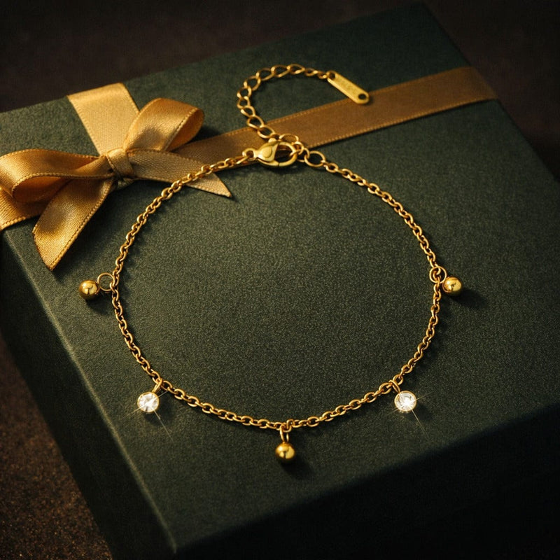 Shoperly B-129 18k Gold Plated Stainless Steel Tarnish Free Waterproof Female Jewellery
