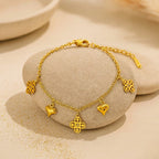 Shoperly B-130 18k Gold Plated Stainless Steel Tarnish Free Waterproof Female Jewellery
