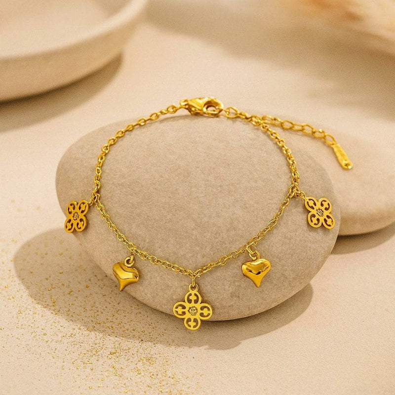 Shoperly B-130 18k Gold Plated Stainless Steel Tarnish Free Waterproof Female Jewellery