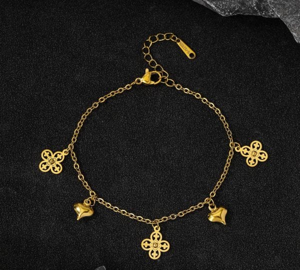 Shoperly B-130 18k Gold Plated Stainless Steel Tarnish Free Waterproof Female Jewellery