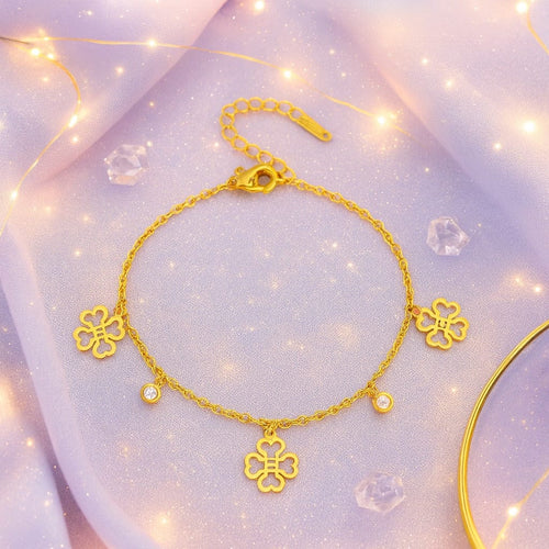 Shoperly B-131 18k Gold Plated Stainless Steel Tarnish Free Waterproof Female Jewellery