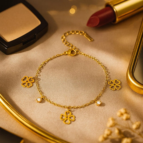 Shoperly B-131 18k Gold Plated Stainless Steel Tarnish Free Waterproof Female Jewellery