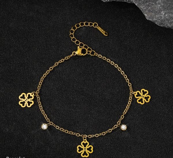 Shoperly B-131 18k Gold Plated Stainless Steel Tarnish Free Waterproof Female Jewellery