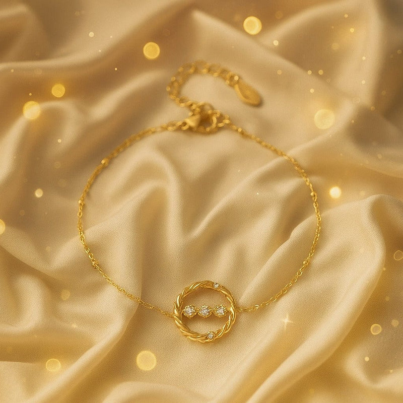Shoperly B-132 18k Gold Plated Stainless Steel Tarnish Free Waterproof Female Jewellery