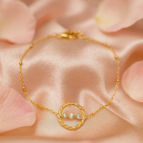 Shoperly B-132 18k Gold Plated Stainless Steel Tarnish Free Waterproof Female Jewellery