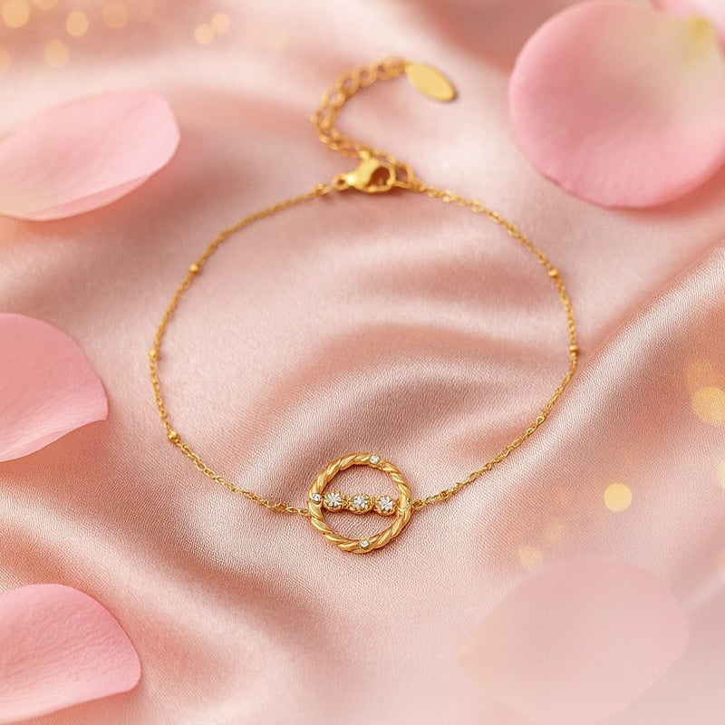 Shoperly B-132 18k Gold Plated Stainless Steel Tarnish Free Waterproof Female Jewellery