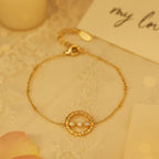 Shoperly B-132 18k Gold Plated Stainless Steel Tarnish Free Waterproof Female Jewellery