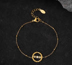 Shoperly B-132 18k Gold Plated Stainless Steel Tarnish Free Waterproof Female Jewellery