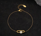 Shoperly B-133 18k Gold Plated Stainless Steel Tarnish Free Waterproof Female Jewellery