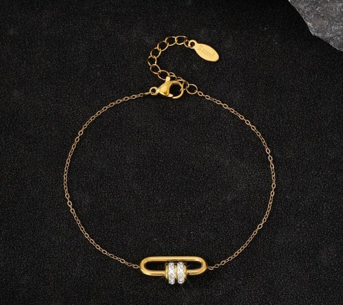 Shoperly B-133 18k Gold Plated Stainless Steel Tarnish Free Waterproof Female Jewellery
