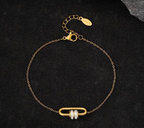 Shoperly B-133 18k Gold Plated Stainless Steel Tarnish Free Waterproof Female Jewellery