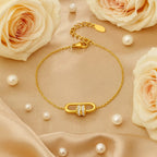 Shoperly B-133 18k Gold Plated Stainless Steel Tarnish Free Waterproof Female Jewellery