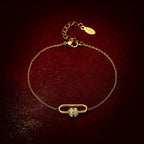 Shoperly B-133 18k Gold Plated Stainless Steel Tarnish Free Waterproof Female Jewellery