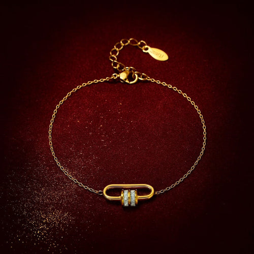 Shoperly B-133 18k Gold Plated Stainless Steel Tarnish Free Waterproof Female Jewellery