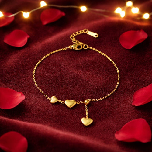 Shoperly B-134 18k Gold Plated Stainless Steel Tarnish Free Waterproof Female Jewellery