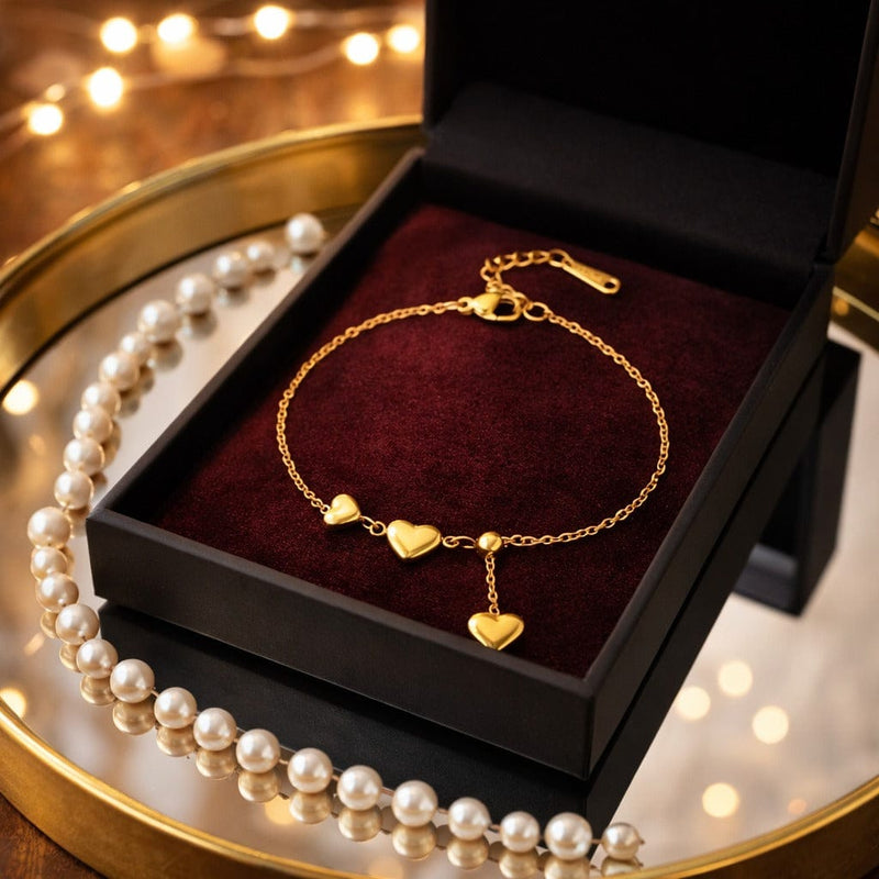 Shoperly B-134 18k Gold Plated Stainless Steel Tarnish Free Waterproof Female Jewellery