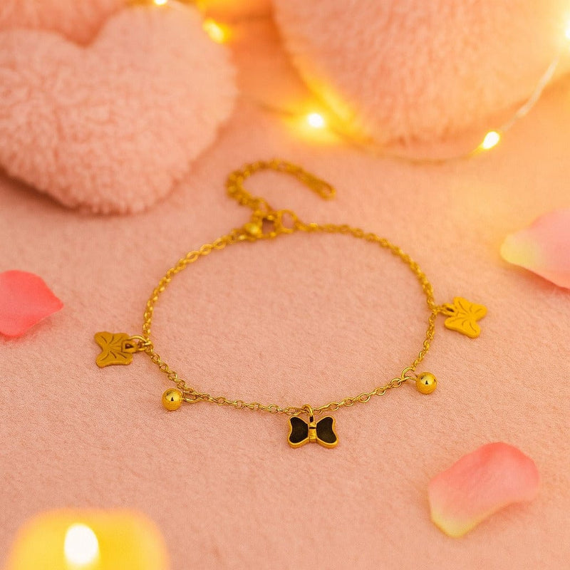 Shoperly B-135 18k Gold Plated Stainless Steel Tarnish Free Waterproof Female bracelet