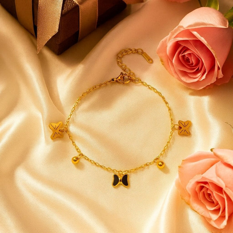 Shoperly B-135 18k Gold Plated Stainless Steel Tarnish Free Waterproof Female bracelet