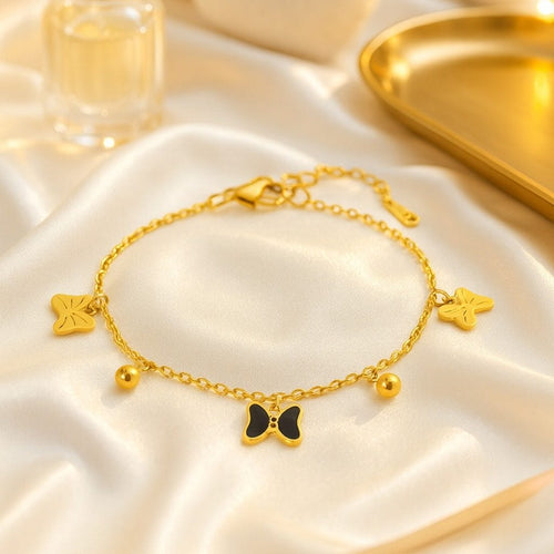 Shoperly B-135 18k Gold Plated Stainless Steel Tarnish Free Waterproof Female bracelet