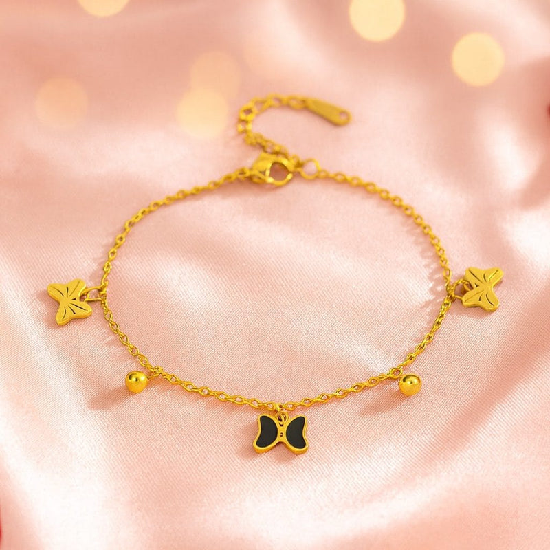 Shoperly B-135 18k Gold Plated Stainless Steel Tarnish Free Waterproof Female bracelet