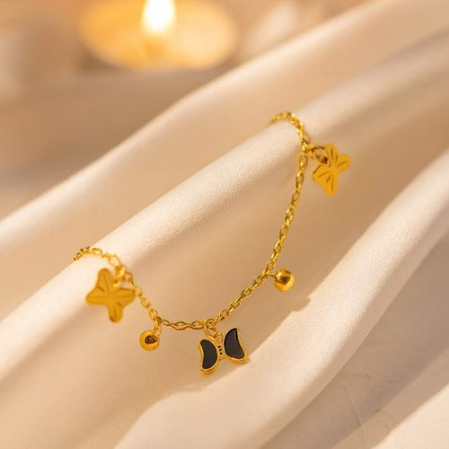 Shoperly B-135 18k Gold Plated Stainless Steel Tarnish Free Waterproof Female bracelet