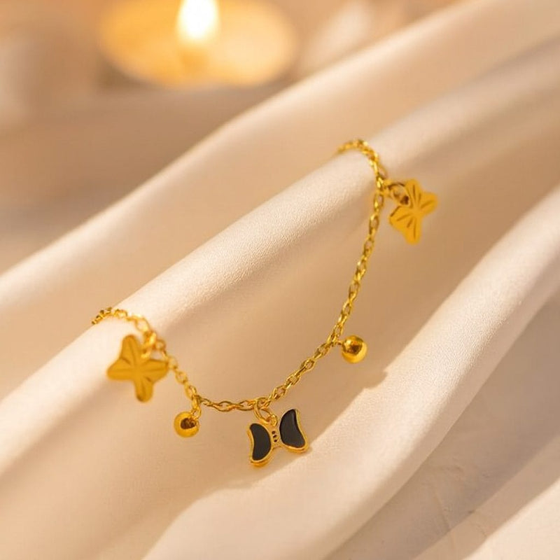 Shoperly B-135 18k Gold Plated Stainless Steel Tarnish Free Waterproof Female bracelet