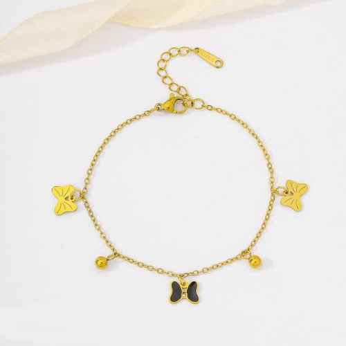Shoperly B-135 18k Gold Plated Stainless Steel Tarnish Free Waterproof Female bracelet