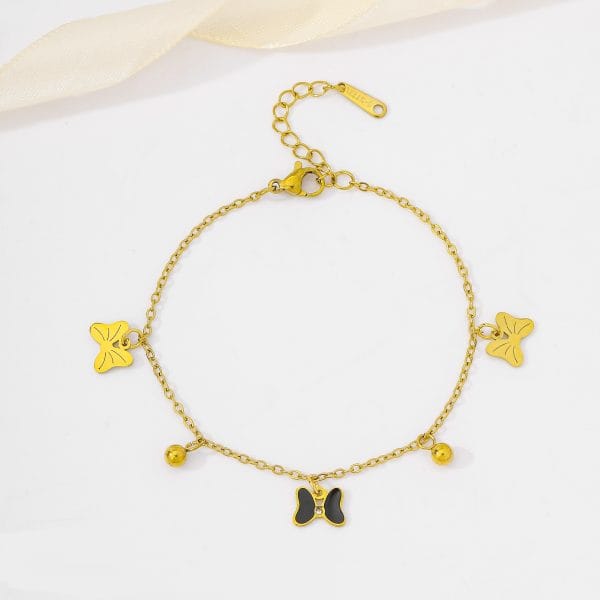 Shoperly B-135 18k Gold Plated Stainless Steel Tarnish Free Waterproof Female bracelet