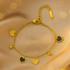 Shoperly B-136 18k Gold Plated Stainless Steel Tarnish Free Waterproof Female Jewellery