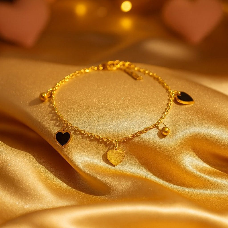 Shoperly B-136 18k Gold Plated Stainless Steel Tarnish Free Waterproof Female Jewellery