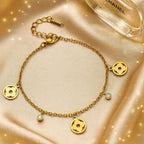 Shoperly B-139 18k Gold Plated Stainless Steel Tarnish Free Waterproof Female Jewellery