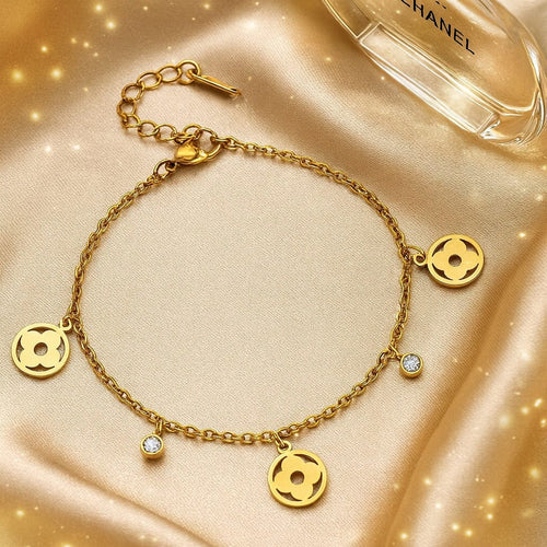 Shoperly B-139 18k Gold Plated Stainless Steel Tarnish Free Waterproof Female Jewellery