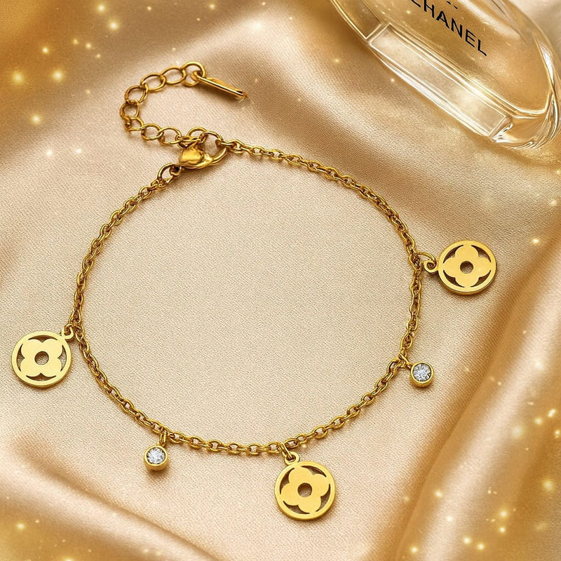 Shoperly B-139 18k Gold Plated Stainless Steel Tarnish Free Waterproof Female Jewellery