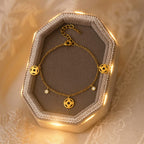 Shoperly B-139 18k Gold Plated Stainless Steel Tarnish Free Waterproof Female Jewellery