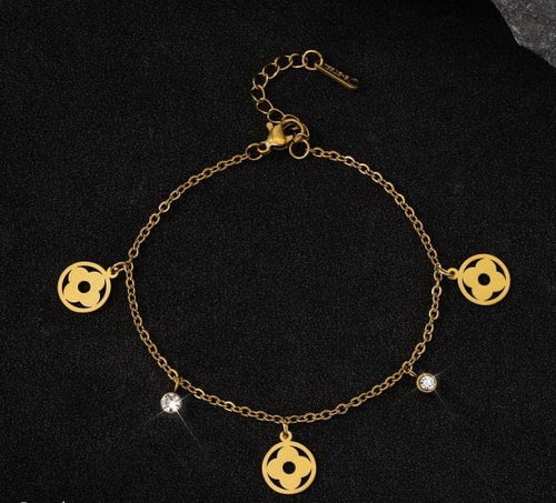 Shoperly B-139 18k Gold Plated Stainless Steel Tarnish Free Waterproof Female Jewellery