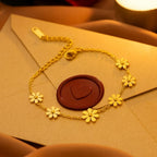 Shoperly B-140 18k Gold Plated Stainless Steel Tarnish Free Waterproof Female Jewellery
